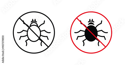 Mite in the prohibition signs and symbol vector design
