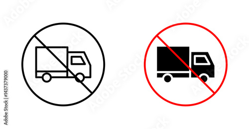 No truck signs and symbol vector design