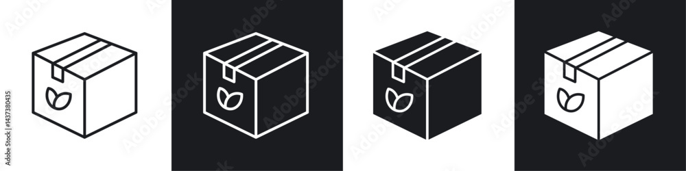 Eco packaging icon sign and symbol vector design Eco packaging icon sign and symbol vector design