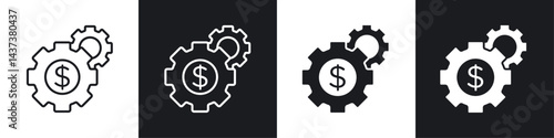 Money processes icon sign and symbol vector design