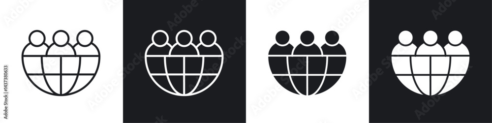 Global leadership icon sign and symbol vector design Global leadership icon sign and symbol vector design