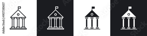University icon sign and symbol vector design