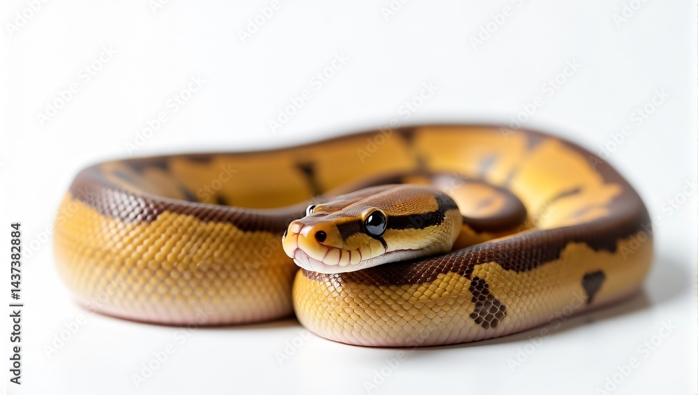 Yellow ball python resting Yellow ball python resting