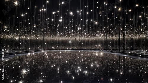 Falling glitter background