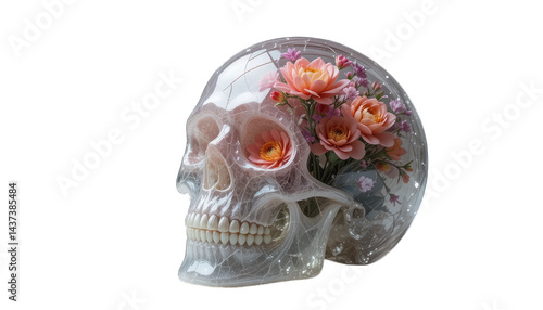 Wallpaper Mural human skull isolated on white background Torontodigital.ca