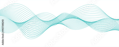 Abstract green color gradient wave lines with twisted curve lines and blend effect  3D Futuristic tech background with Curved wavy line. Seamless wave pattern glowing science flowing Futuristic.