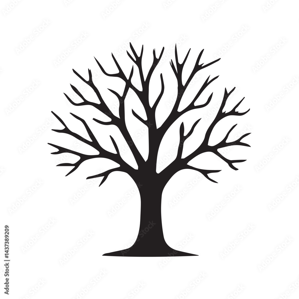 Fototapeta premium A clean and minimal tree on a small island, perfect for themed design projects.