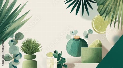 Wellness Retreat Botanical Illustration