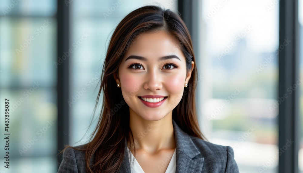 Confident Asian businesswoman portrait generated with AI, professional corporate visual. Confident Asian businesswoman portrait generated with AI, professional corporate visual.