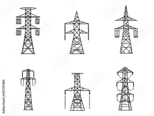 Energy Producer line art icon clean modern illustration