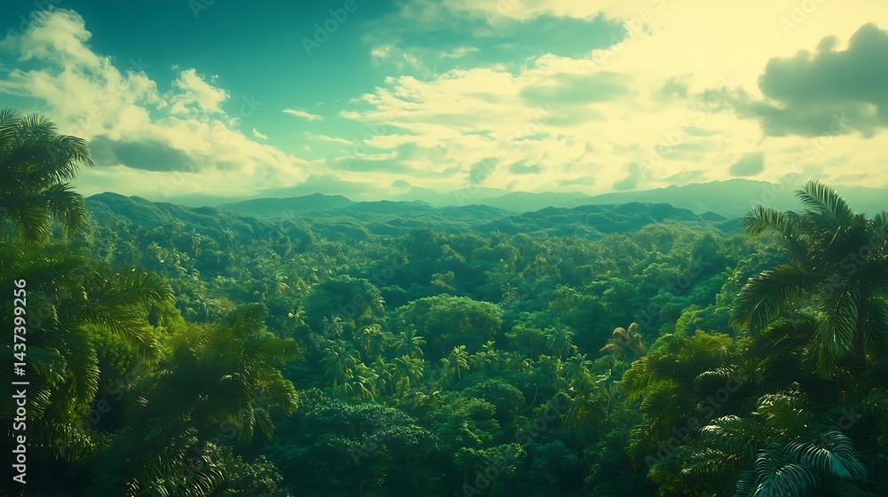 Fototapeta premium Tropical forest landscape view