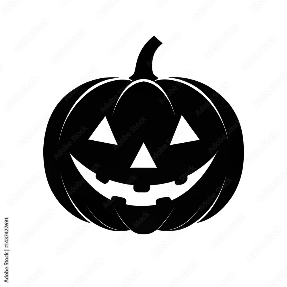silhouette of a halloween pumpkin isolated on white silhouette of a halloween pumpkin isolated on white