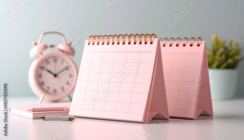 Calendar page flipping sheet on wood table background business schedule planning appointment meeting concept