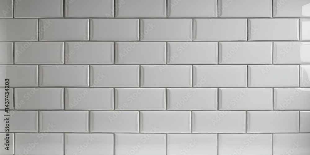 Photorealistic White Subway Tile Wall Texture - Glossy Ceramic Tiles, Staggered Brick Pattern, Minimalistic Clean Design, High Resolution, Seamless Mockup Background, Studio Photorealistic White Subway Tile Wall Texture - Glossy Ceramic Tiles, Staggered Brick Pattern, Minimalistic Clean Design, High Resolution, Seamless Mockup Background, Studio