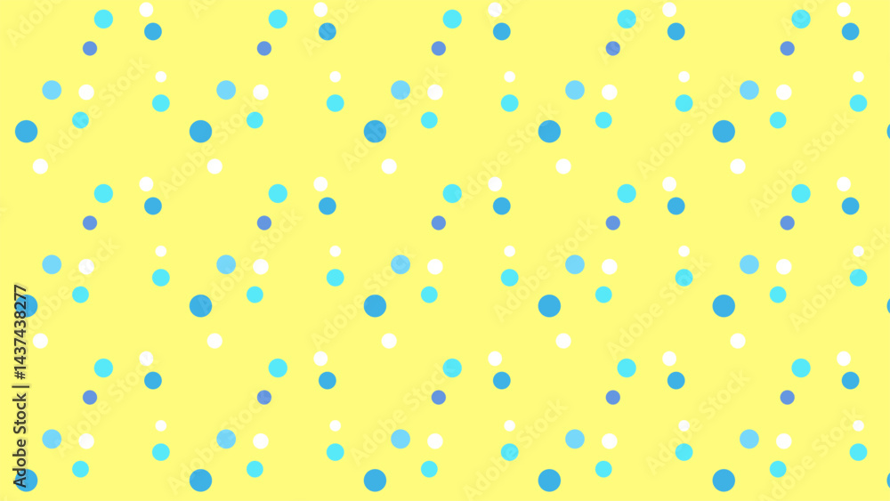 Illustration with seamless polka dots on yellow background Illustration with seamless polka dots on yellow background