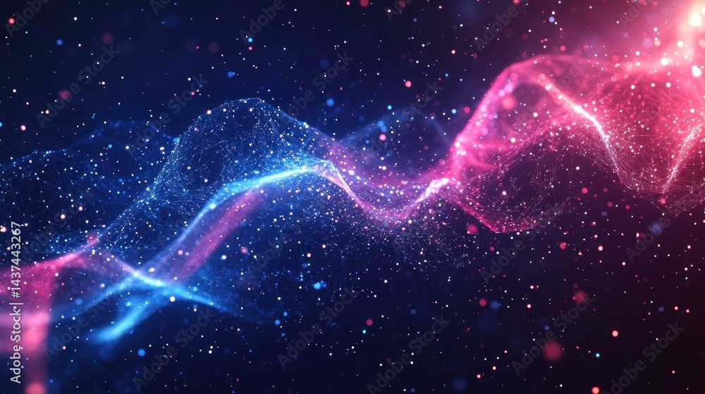 Obraz premium Abstract glowing particles