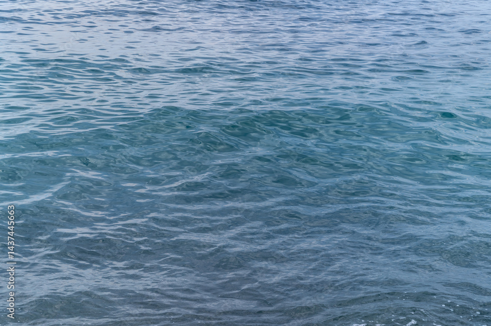 Water blue sea. Ocean wave surface. Abstract nature texture. Lake waves.