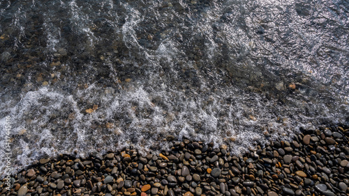 Water sea beach. Nature river wave. Ocean stone coast.