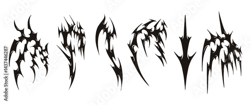 Y2K Tribal Tatto Futuristic Style