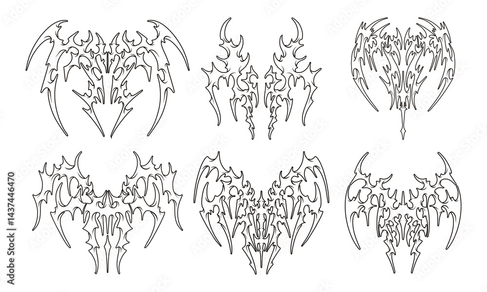 Y2K Tribal Tatto Futuristic Style Y2K Tribal Tatto Futuristic Style