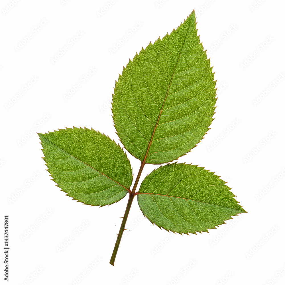 Fototapeta premium green leaf isolated on white background