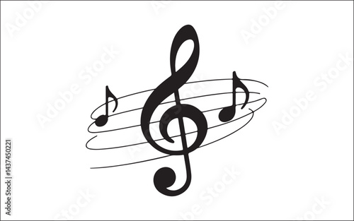 treble clef and notes  music 