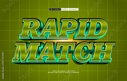 rapid match editable text effect with a game and champion text effect