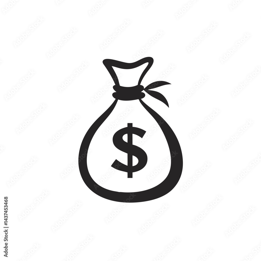 Money bag wealth icon Money bag wealth icon