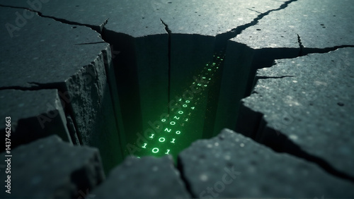 Concrete Fissure Emitting Code Swarm