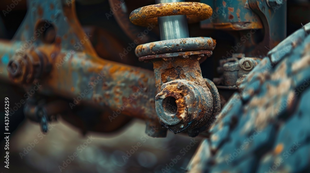 Rusted machine parts decay metals age Rusted machine parts decay metals age
