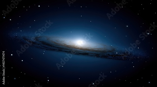 Cartoon Blue Spiral Galaxy