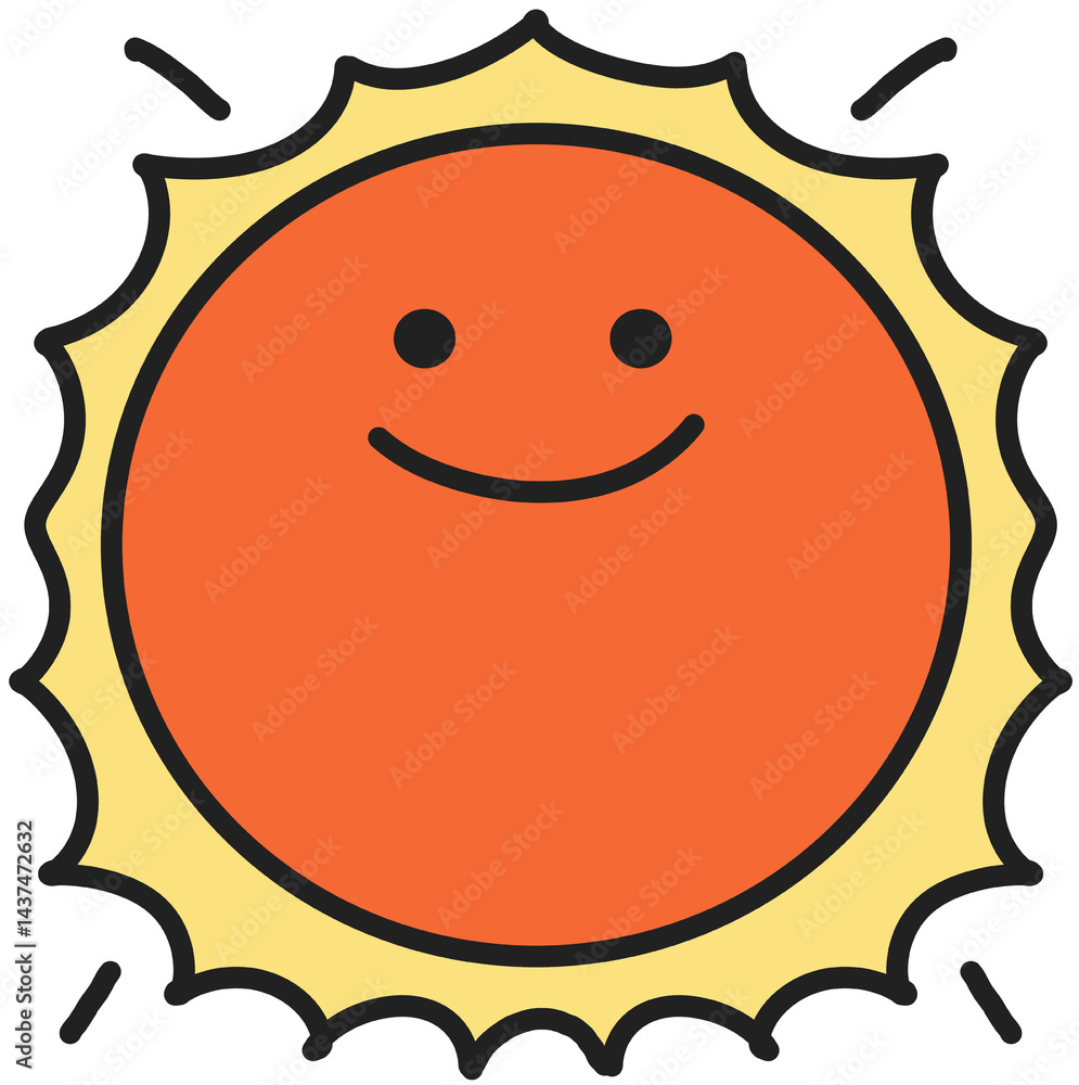 Fototapeta premium 귀여운 태양 햇님