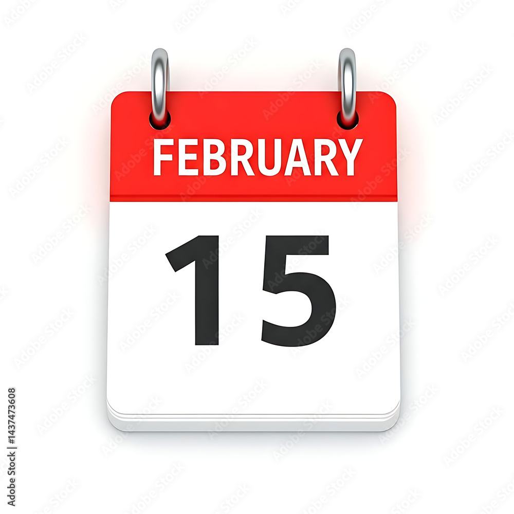 February 15 date on calendar February 15 date on calendar