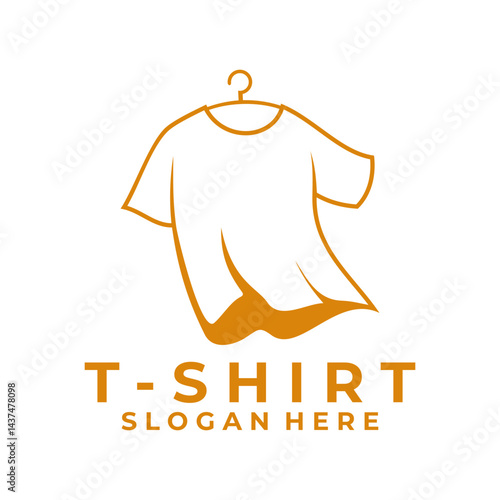 Clothes blown by the wind logo design icon vector template. Cloth T-Shirt simple logo design