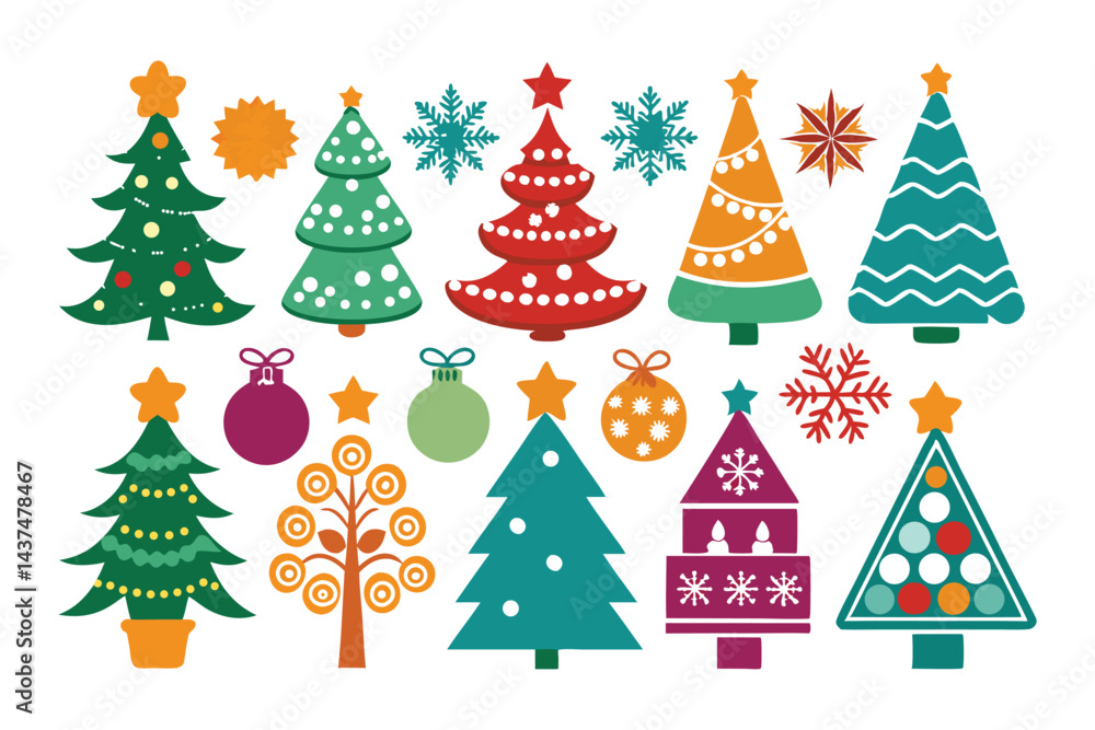 Stylized Christmas Tree Icons For Crafts Stylized Christmas Tree Icons For Crafts