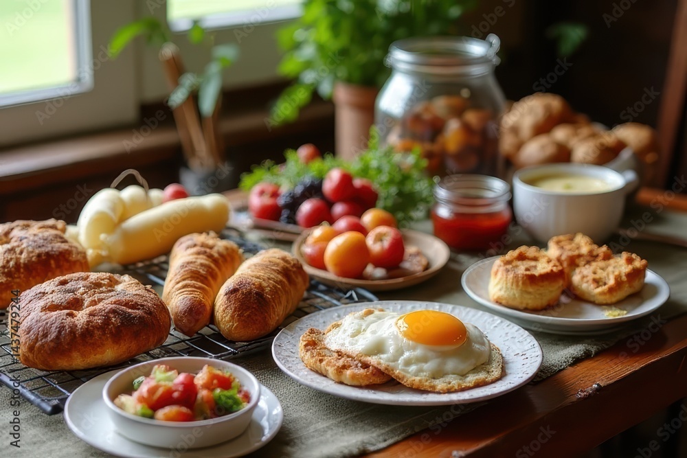 Rustic Farmhouse Breakfast Table Rustic Farmhouse Breakfast Table