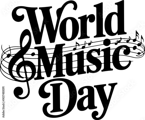  "World Music Day" typography