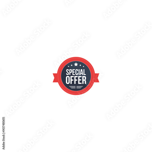 Special offer badge icon flat vector design