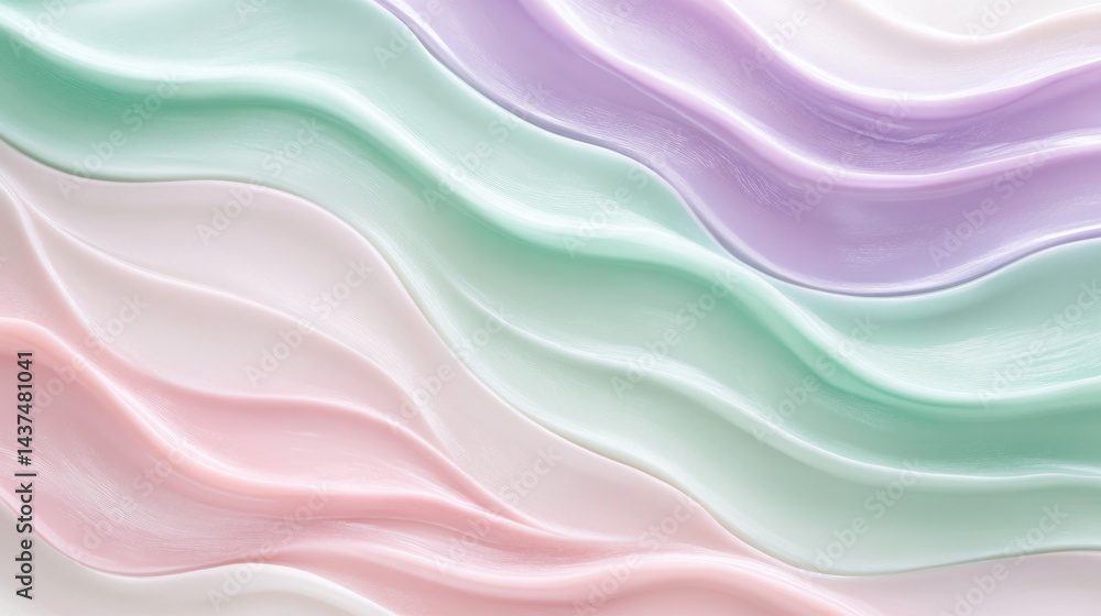 Obraz premium Abstract pastel-colored cosmetic textures