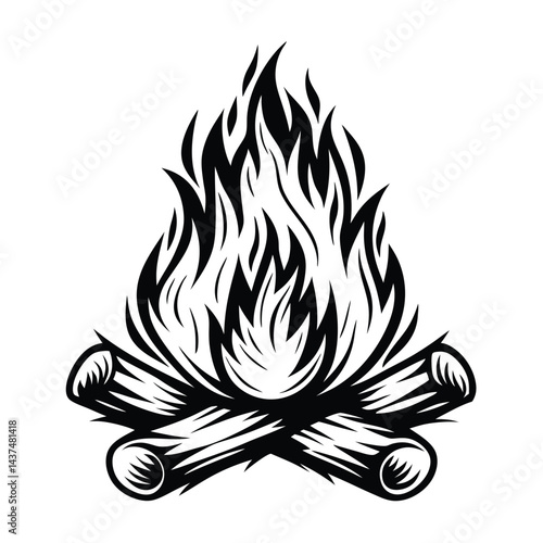 fire flame silhouette