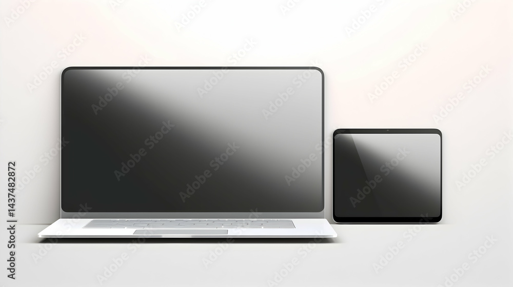 vector laptop on black background vector laptop on black background