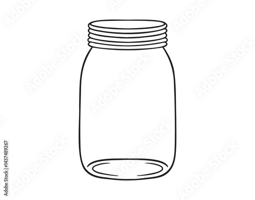 jar icon doodle hand drawn. Outline jar line drawing clipart symbol