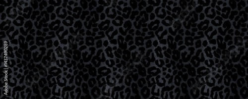 Black Leopard Print Seamless Pattern – 8K Pantone Style