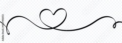 Hearts continuous one line art drawing. Hand drawn vector minimalist illustration of love concept. Symbol of love one line abstract minimalist doodle outline. Vector illustration.