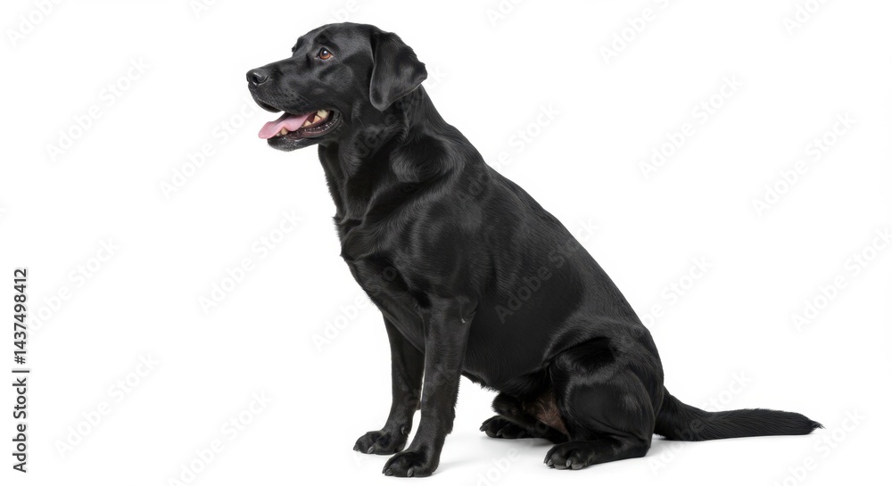 Obraz premium Mature Black Labrador Retriever Studio Portrait