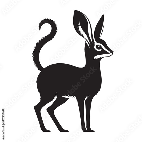 Pristine dik-dik silhouette vector created for flawless design presentations – dik-dik silhouette – dik-dik vector – dik-dik illustration – silhouette of dik-dik

