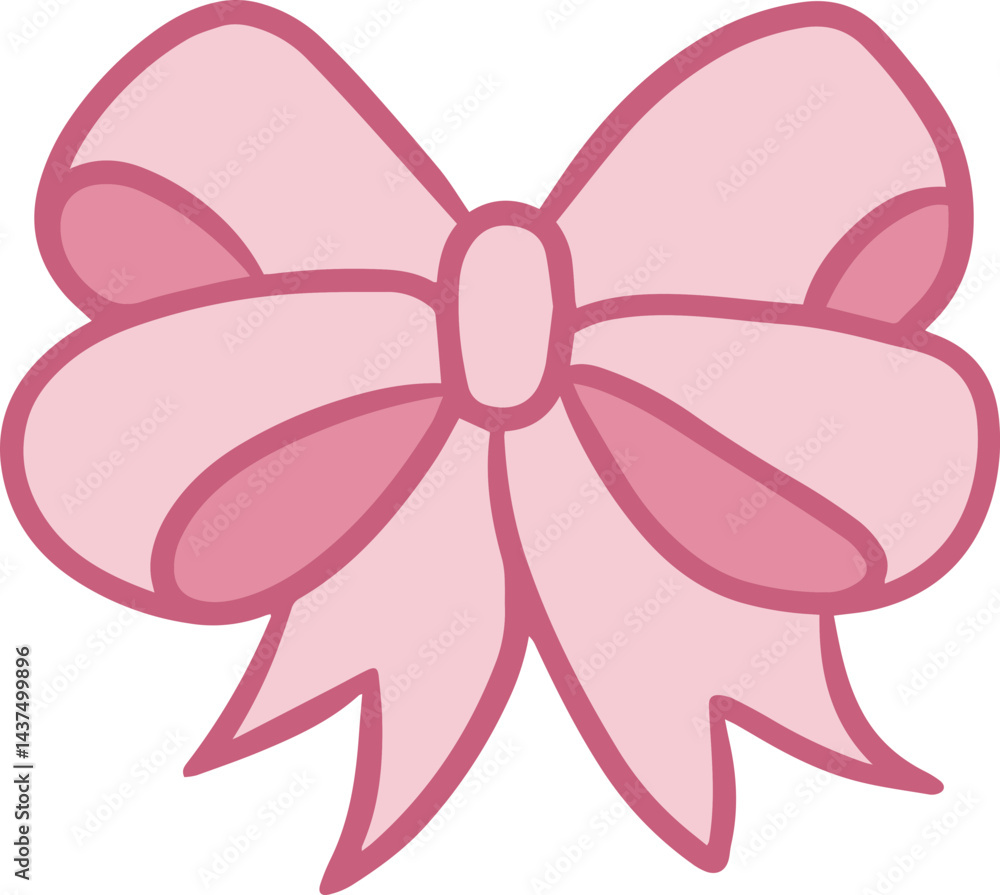 Handdrawn Pink Ribbon Handdrawn Pink Ribbon