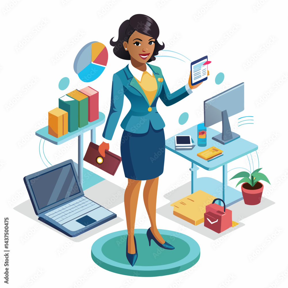 Creative Indian female media planner working on advertising campaign strategies in contemporary office setting. Creative Indian female media planner working on advertising campaign strategies in contemporary office setting.