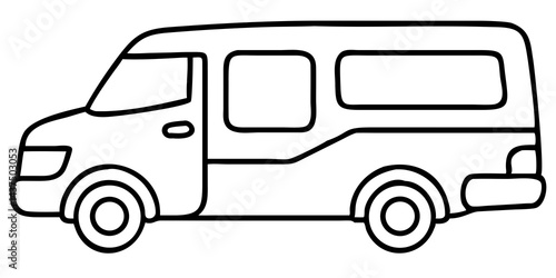 Wallpaper Mural Van Car Illustration, Minivan Sketch, Compact Van Vehicle Drawing Torontodigital.ca