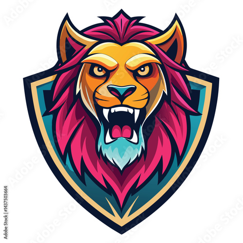 Fierce Lion Mascot Emblem